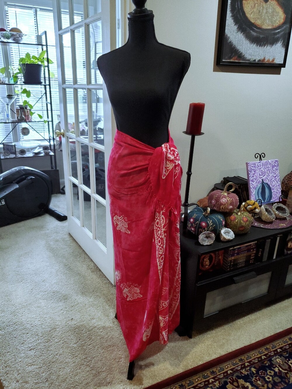 Fuschia Batik Sarong Wrap/Skirt